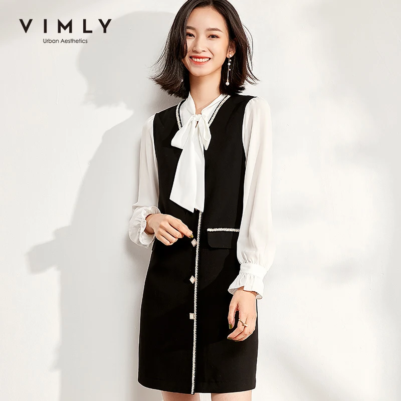 Комплект из двух предметов Vimly женская элегантная офисная шифоновая блузка