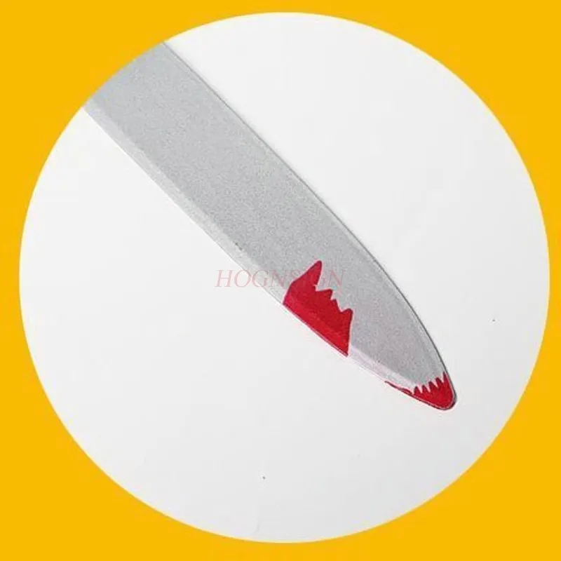 Halloween props cos horror with blood-pointed knife performance plastic simulation weapon axe saw fake kitchen knife machete