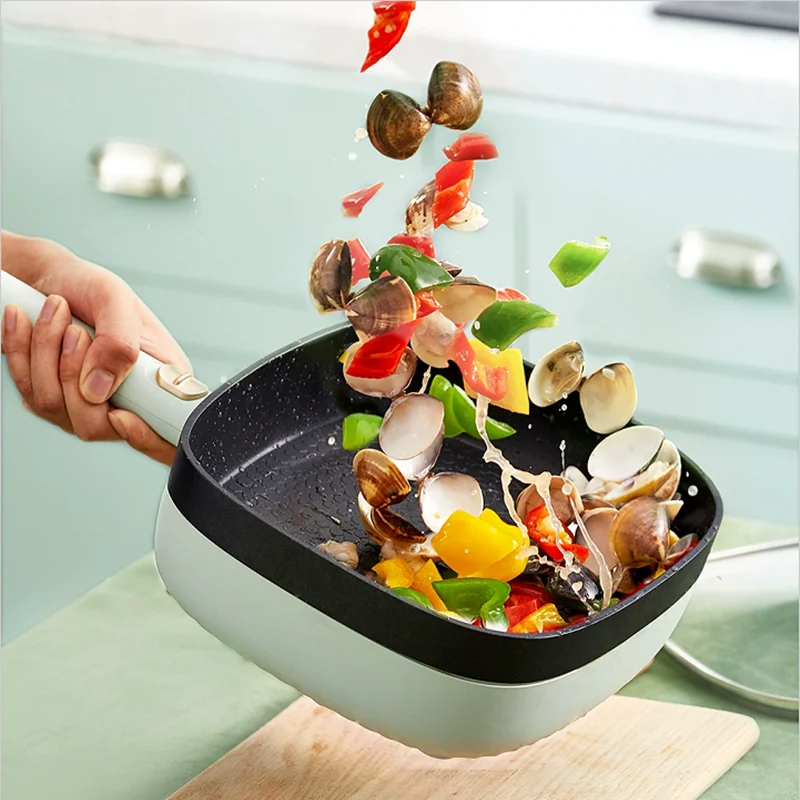 220V Non-stick Electric Frying Pan For Kithcen Home Multicooker Portable Electric Cooking Machine Hot Pot