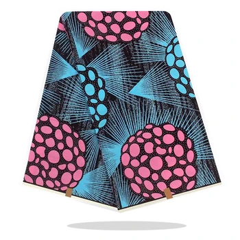 

Sewing Materials For Dress By The Yards Veritable Breathable 100%High Quality African Wax Dye Block Prints Fabric Cotton RV09-12