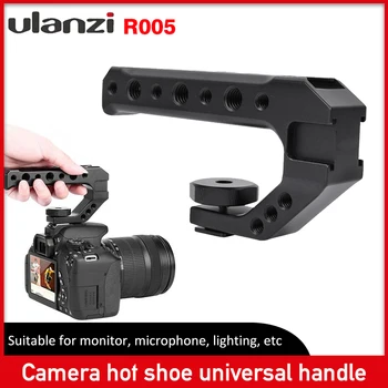 

Ulanzi UURig R005 Universal DSLR Camera Rig Top Handle Three Cold Shoe Adapter Mount for LED Light Microphone Metal Cheese Grip