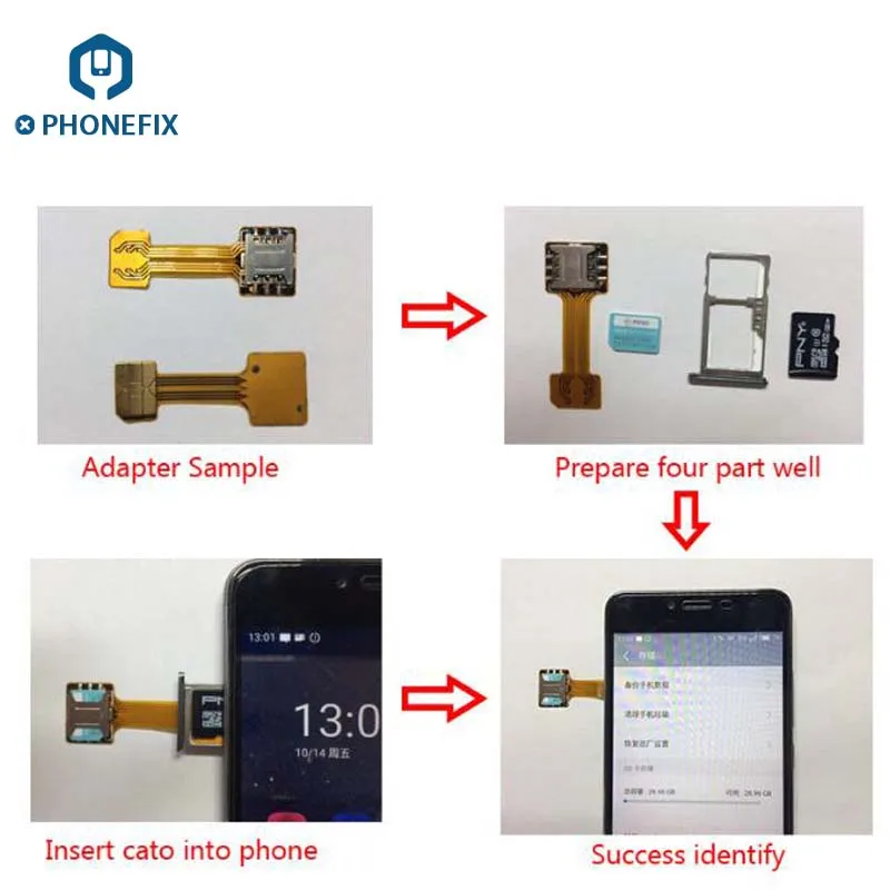 Двойная sim карта DIY практичный Универсальный TF Гибридный слот для карты двойной