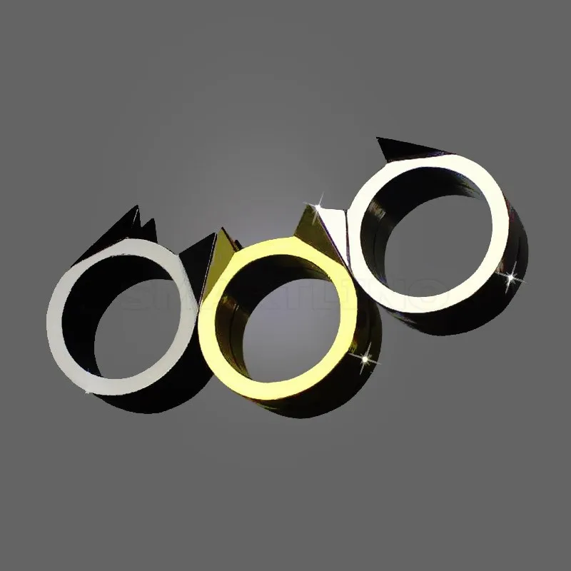 Панк Мужчины Женщины Cool Cat Ear самообороны палец кольцо подвеска брелок