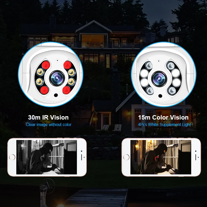  Smar 1080P All'aperto Ptz Telecamera Ip Wireless 4X Digitale Zoom Speed Dome Mini Wifi Cctv di Sicu