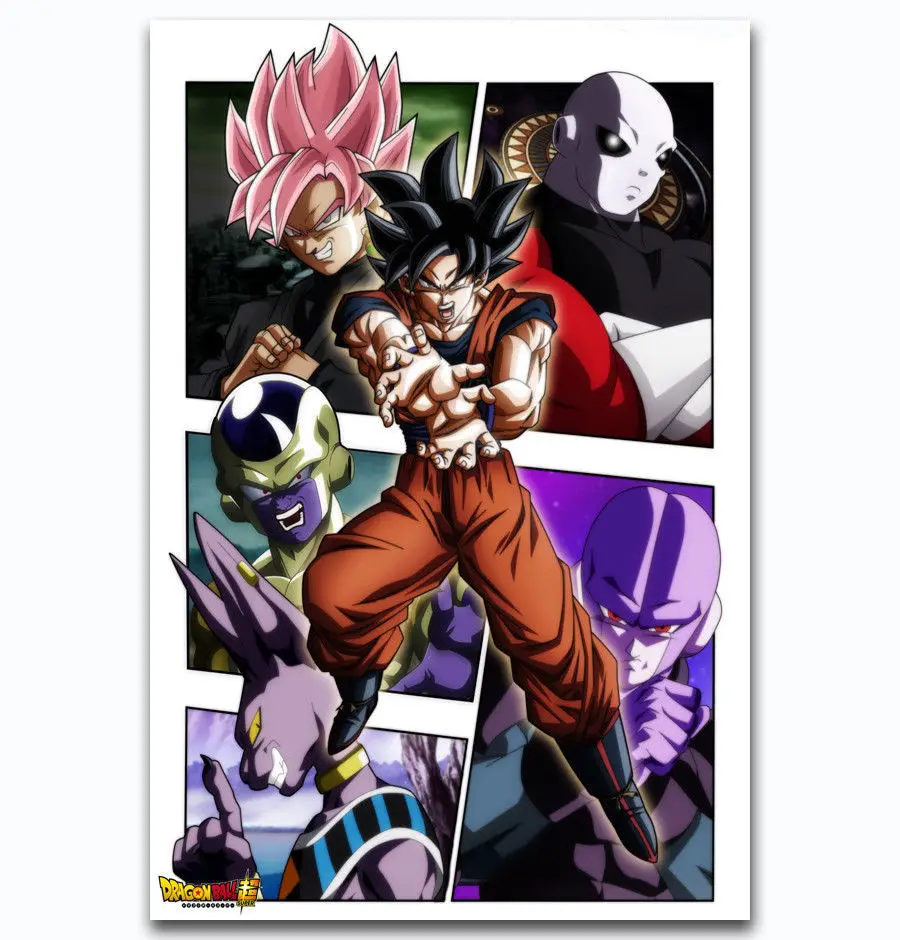 MQ3679 Dragon Ball супер ультра инстинкт Гоку японского Аниме Комикс плакат Шелковый светильник на холсте домашний декор для спальни Настенная картина печать - Цвет: Темно-серый