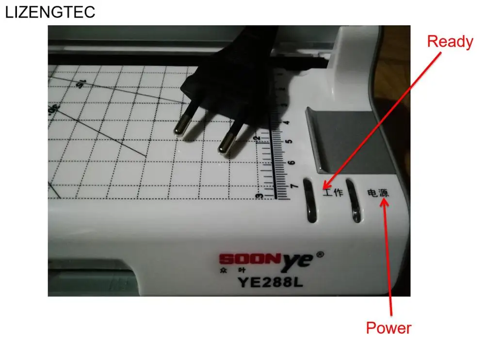 LIZENGTEC горячая и холодная с бумажным триммером и угловым округлым валом ламинатор машина для бумаги A4 фото
