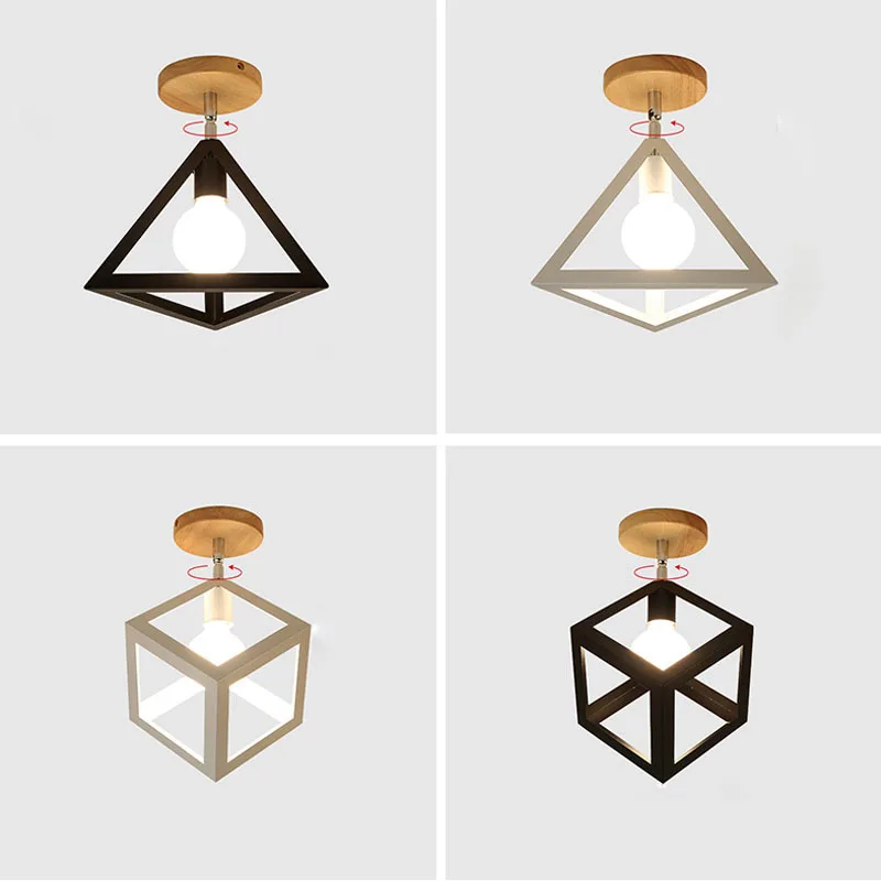 

Scandinavian Minimalist Ceiling Lamp Creative Home Improvement Bedroom Hallway Small Lighting Cool Restaurant Hotel Solid Wood G
