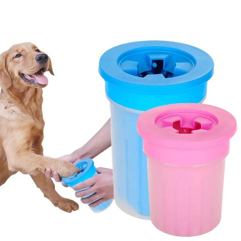 Pet Cats Dog Cleaner Dogs Foot Clean Cup for Dogs Cats Cleaning Tool Plastic Washing Brush Paw