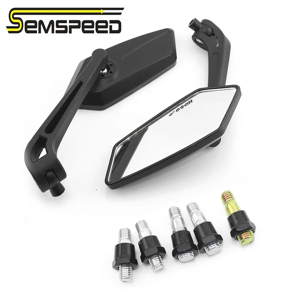 Motorcycle Handlebar Rear View Side Mirror Rearview Mirrors Universal For Honda Kawasaki Yamaha Suzuki Scooter Benelli Black | Автомобили
