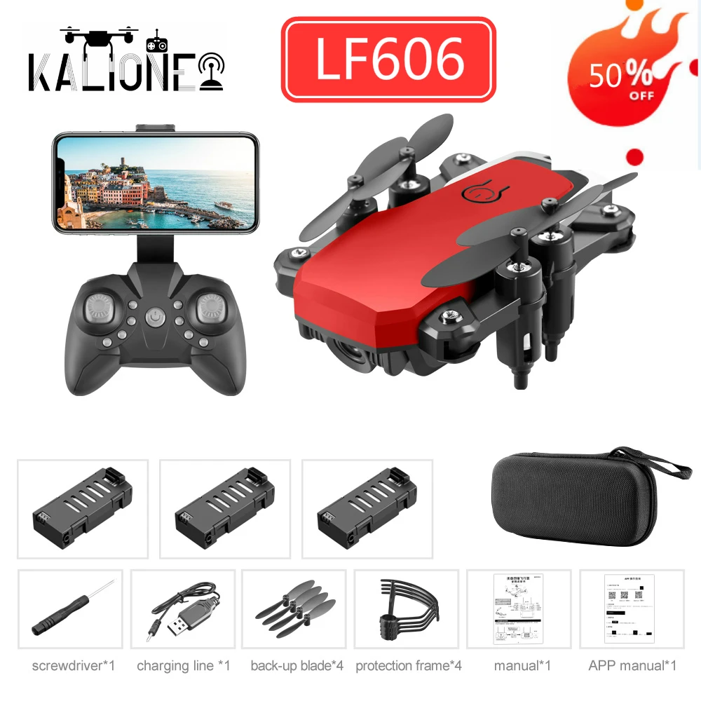 

LF606 MINI RC Drone Wifi FPV with 4K HD Camera Follow Altitude Hold 3D Flips RC Helicopter Mini pocket Aircraft gift for kid's