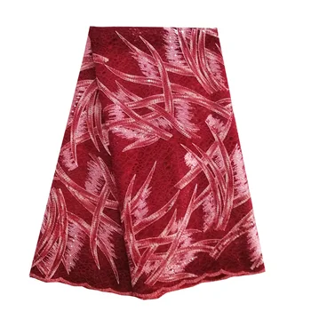 

African Fabric Lace 2019 High Quality Lace Aso Ebi Wedding Dresses Net Cord Lace Fabric Nigeria Guipure Fabric Laces with Stones