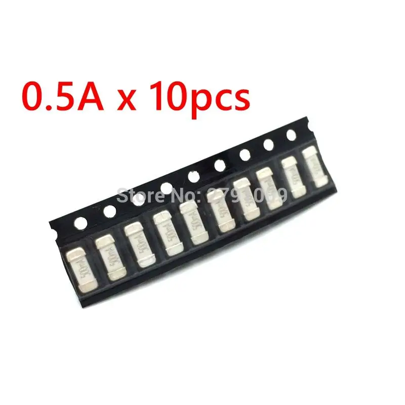 0.5A 10 шт. 1808 125V 0451 SMD плавкий предохранитель 0.5A 0.75A 1A 2A 3A 4A 5A 6.3A 8A 10A 15A 20A 500MA 750MAultra-rapid предохранители - Цвет: 0.5A