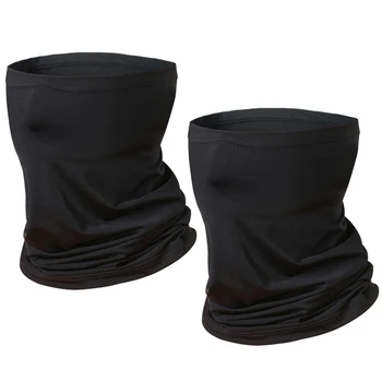 

2PCS Neck Gaiter Windproof Multifunctional Riding Headwear Headwrap Face Scarf Neckerchief for Male Female