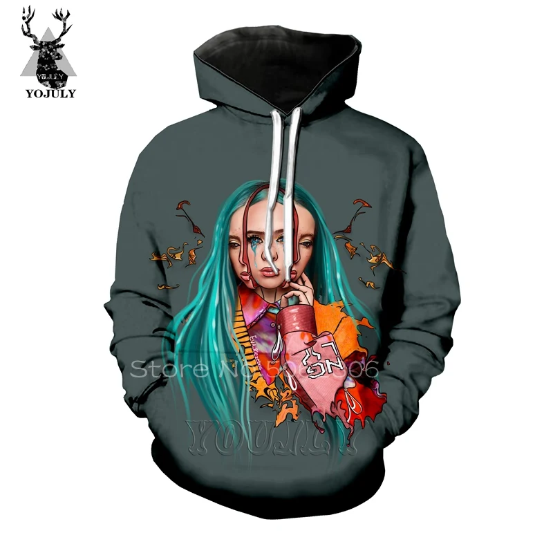 Billie eilis толстовки странные вещи lil peep Мужская Толстовка Зимняя Толстовка Белый 3D Harajuku белый уличные толстовки 32 - Цвет: 12