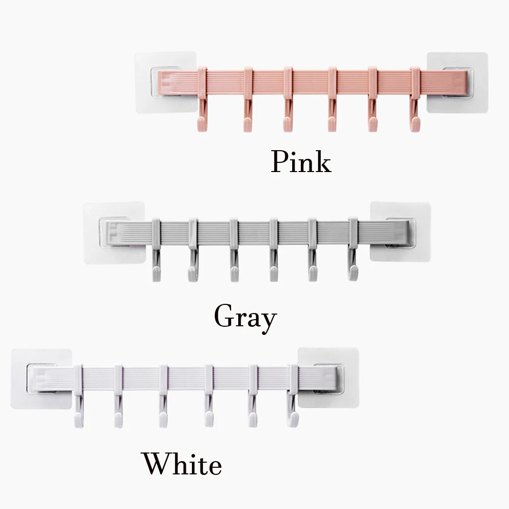 34*7 см 6 силовых всасывающих крючков без ногтей кухня ванная комната Бесшовные Настенные регулируемая полка двойная чашка сильный клей подвесной крючок