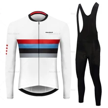 

Autumn/Spring Men's Long Sleeve Stripe Suit Team Runing Jerseys Ropa Ciclismo Breathable Offroad Mountain MTB Cycling Clothing