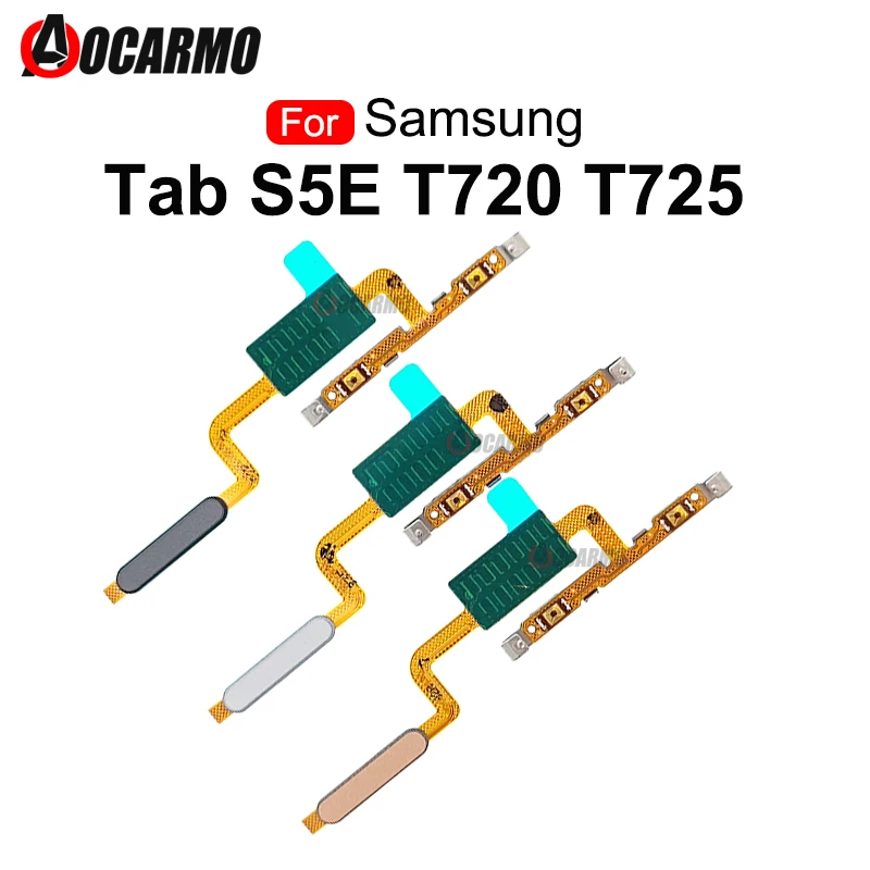 Per Samsung Galaxy Tab S5E T725 T720 Accensione/Spegnimento Pulsante Home Volume Con Sensore Di Impronte Digitali Touch Id Flex Cable Parti Di Riparaz