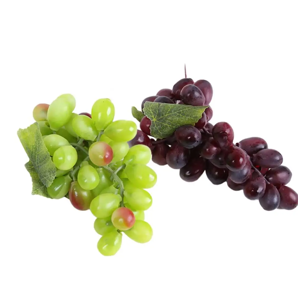 1 Bunch Fake Grape Artificial Plastic Lifelike Faux Fruit Home Garden Decoration