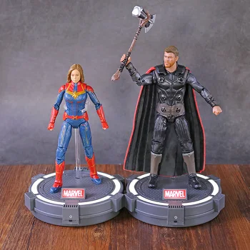 

Marvel Avengers Endgame Thor / Captain Marvel PVC Action Figure Collectible Model Toy with Stand & Light