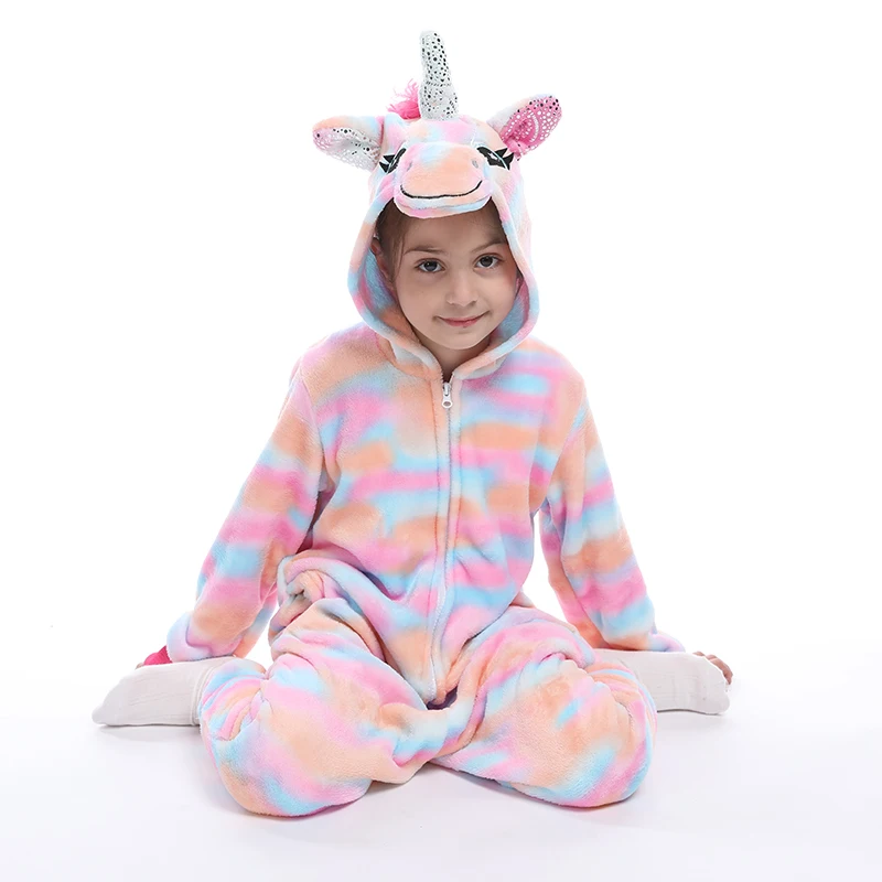 Kigurumi Anime Unicorn Pajamas For Children Animal Blanket Sleepers Baby Costume Boy Girl Panda Licorne Onesie Kids Jumpsuit