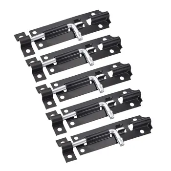 

uxcell Door Slide Latch Lock, 4-inch Iron Security Barrel Bolt in Black, 5 Pcs