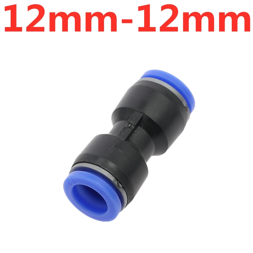 12mm-12mm 1 шт. пневматические фитинги нажимные в прямой Редуктор разъемы для воздушного вакуума водопровод Пластиковые Пневматические детали 4 мм-16 мм OD шланг - Цвет: 12mm-12mm