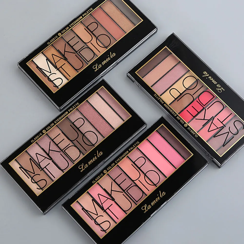 10 видов цветов водостойкая косметика тени для век телесные Сияющие