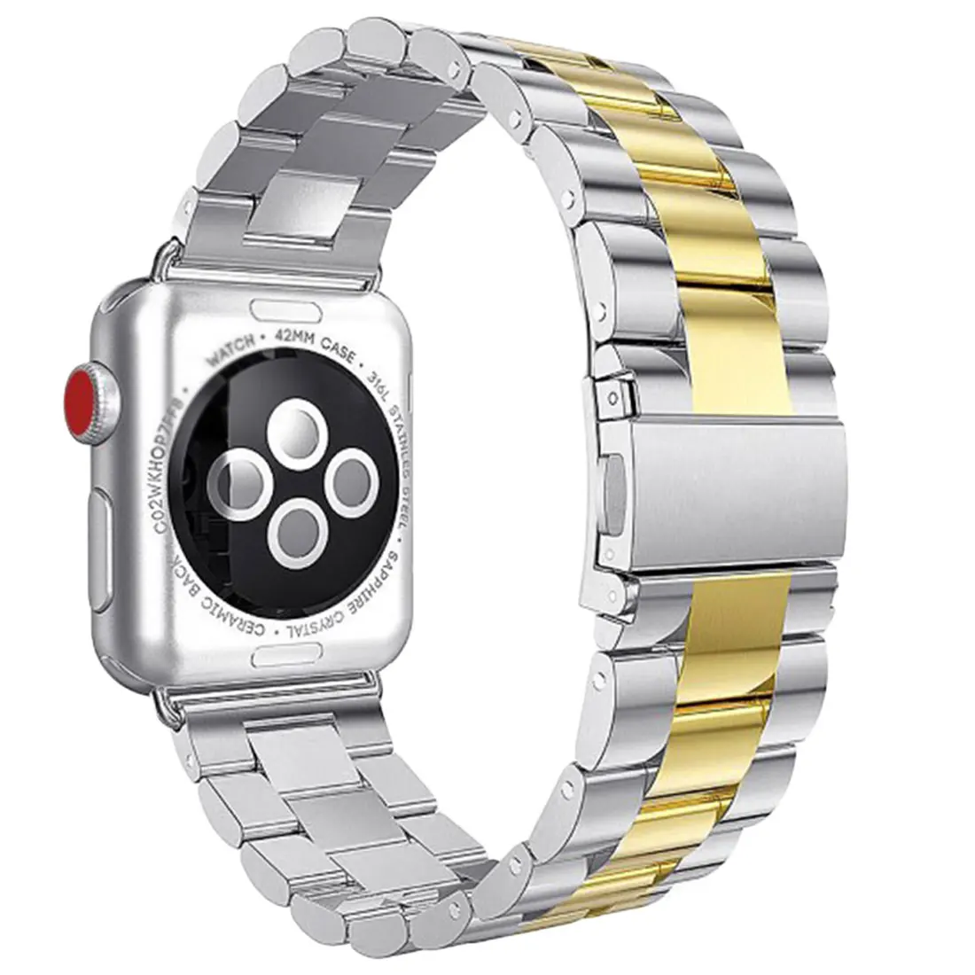 Для Apple Watch Series 5 4 3 2 ремешок 42 мм черный браслет из нержавеющей стали ремешок адаптер для iWatch Band 4 3 38 мм - Цвет ремешка: 5