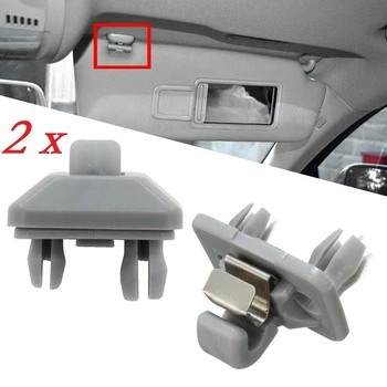 

2Pcs Grey Sun Visor Clip For A3 A4 A5 Q5 A7 B6 B7 B8 S4 S5 Replacement #8E0857562A High Quality And New Car Interior Accessories