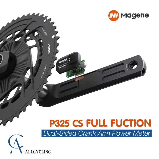 Magene-p325 cs充電式自転車パワーメーター,両面,bluetooth 4.2,ant,ipx7,超軽量