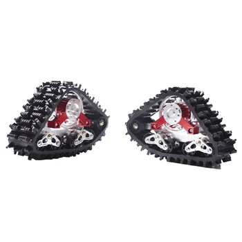 

2PCS RC SCX10 Tracked Wheel Snow Tires High Quality for 1/10 RC SCX10 90018 Ghosts Upgrade Parts of The Wheeled Car Modified Sno