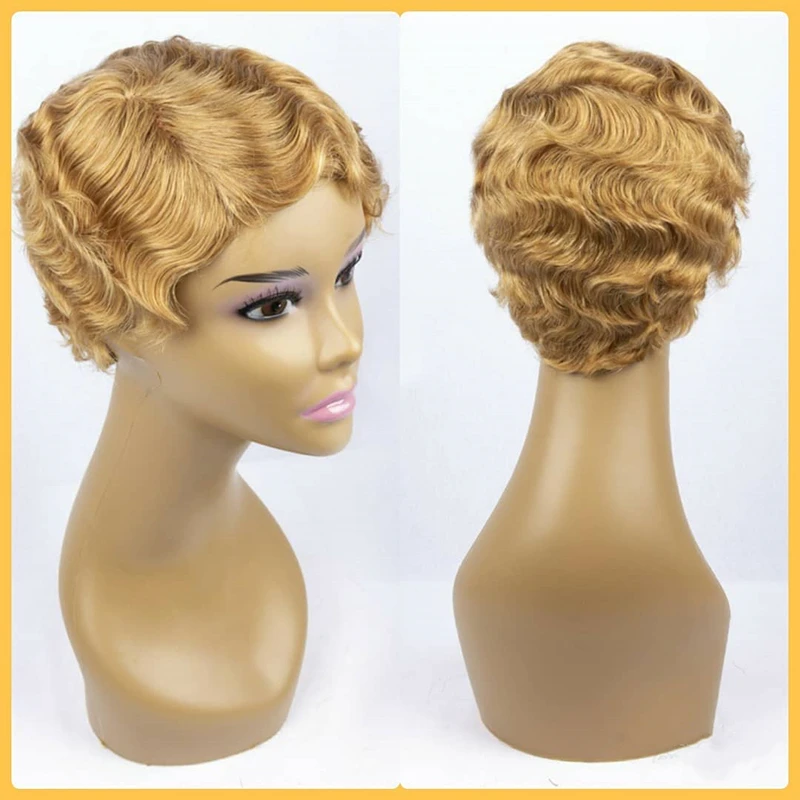 short human hair wig for black women 8