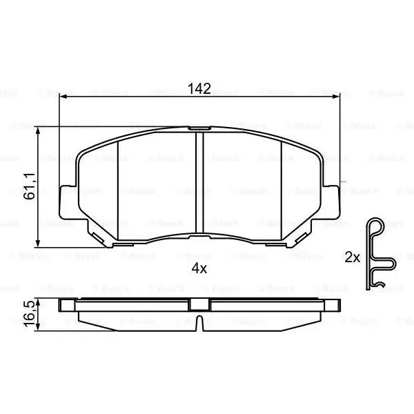 Колодки дисковые передние с антискрипередние пластинами\ Mazda C