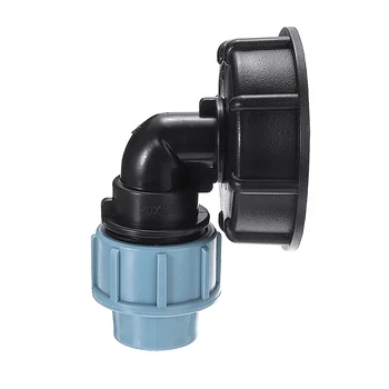 

1/4" Tank Adapter IBC Water Tank Thread Connector Garden PE Pipe Fittings Elbow Outlet 20mm For IBC Containers Drain Connectors