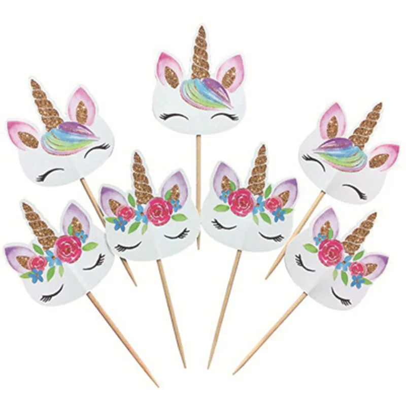 48 PCS GÂTEAU De Licorne Garnitures Desserts Anniversaire Bébé