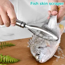 

Fish Scaler Remover Stainless Steel Cleaning Fish Scale Skin Scraper Peeler Remover Scaler Brush Seafood Tools Kitchen Gadgets