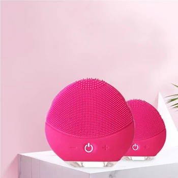 

Mini 2 silicone Facial Brush,Electric Waterproof Silicone Cleaning Instrument,Cleanser Deep Pore Cleansing,Cleaner Beauty Tool
