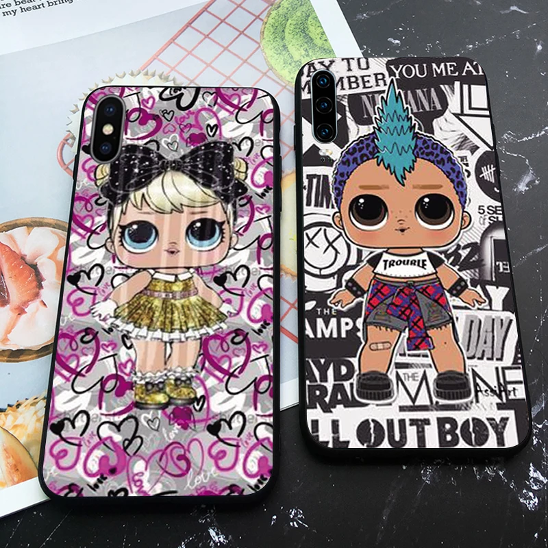 Чехол для samsung Galaxy A50 A50S A40 A40S чехол из черного ТПУ A 50 40 S с мультяшным рисунком