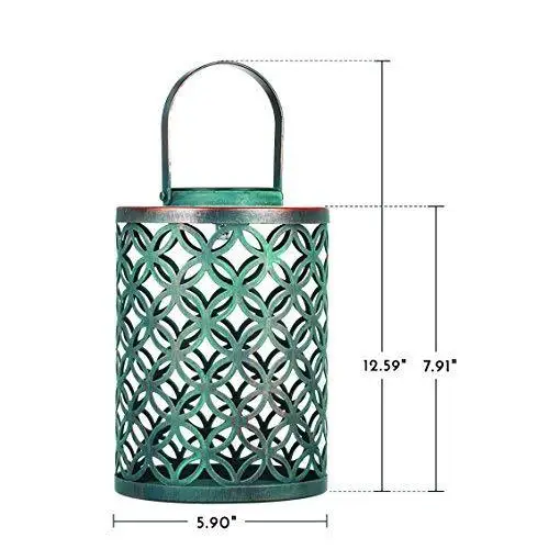 

Electricity Supplier for Home Solar Iron Storm Lantern/Charged Retro Money Hole Hollow out Lantern
