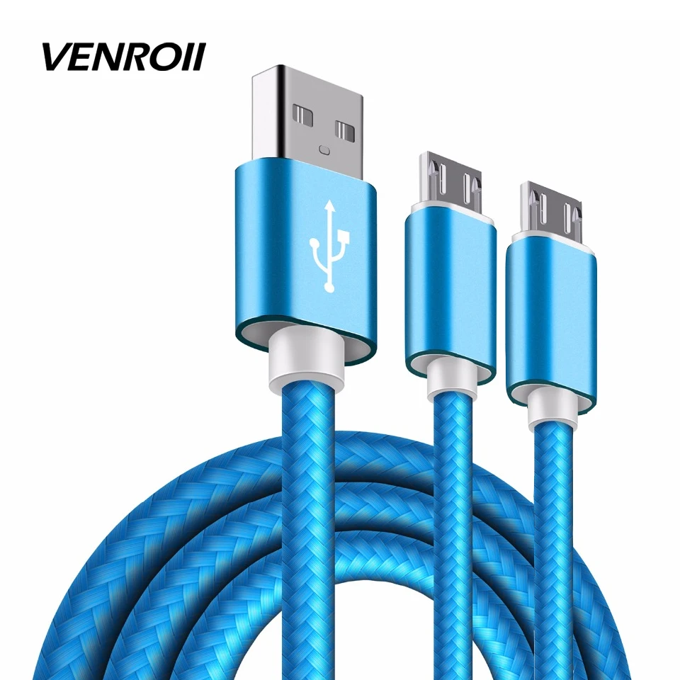 Кабель Micro USB Venroii для быстрой зарядки 1 м 2 3 Android мобильный телефон шнур