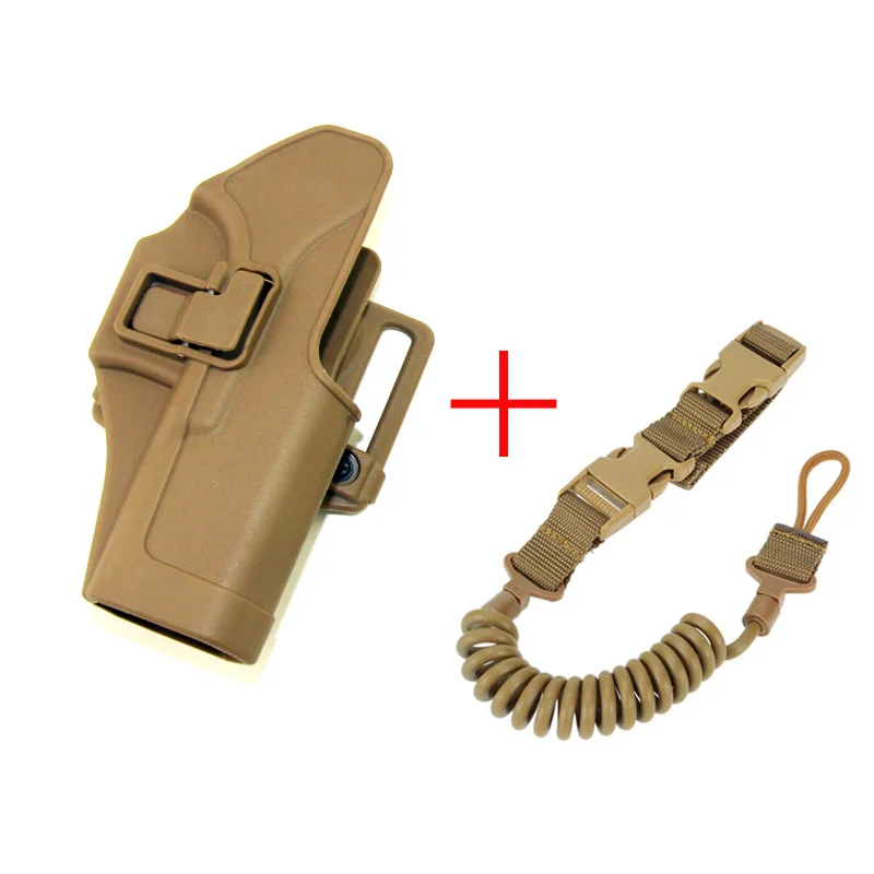 Tactical CQC Compact handgun Belt holster Quick Draw Right Hand Gun Holster w/ Paddle Waist Belt for Glock 17 18 19 23 26 32