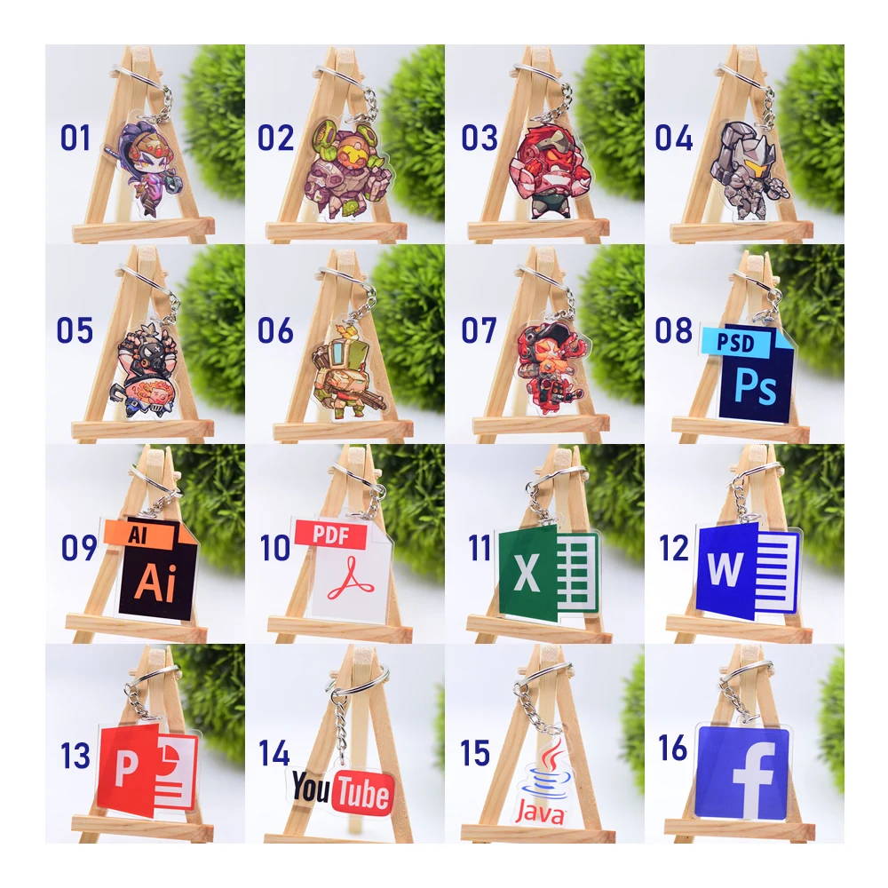 Group O Горячая Распродажа аниме-брелок для ключей Chibi брелок 1 шт. Высокое качество Мультфильм брелок аксессуары амулеты акриловая подвеска часть одна - Цвет: Group O