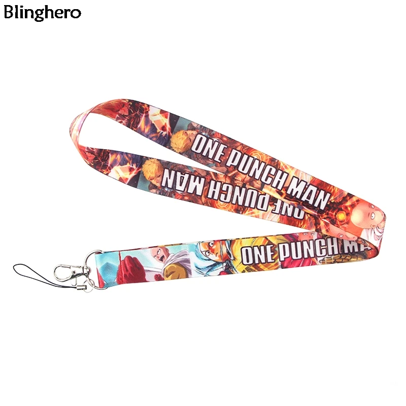 10 шт./лот, Blinghero One Punch Man, аниме, ремешок для ключей, держатель для телефона, на шею, ремни, USB, ремешок для камеры, классные подарки для детей, BH0382