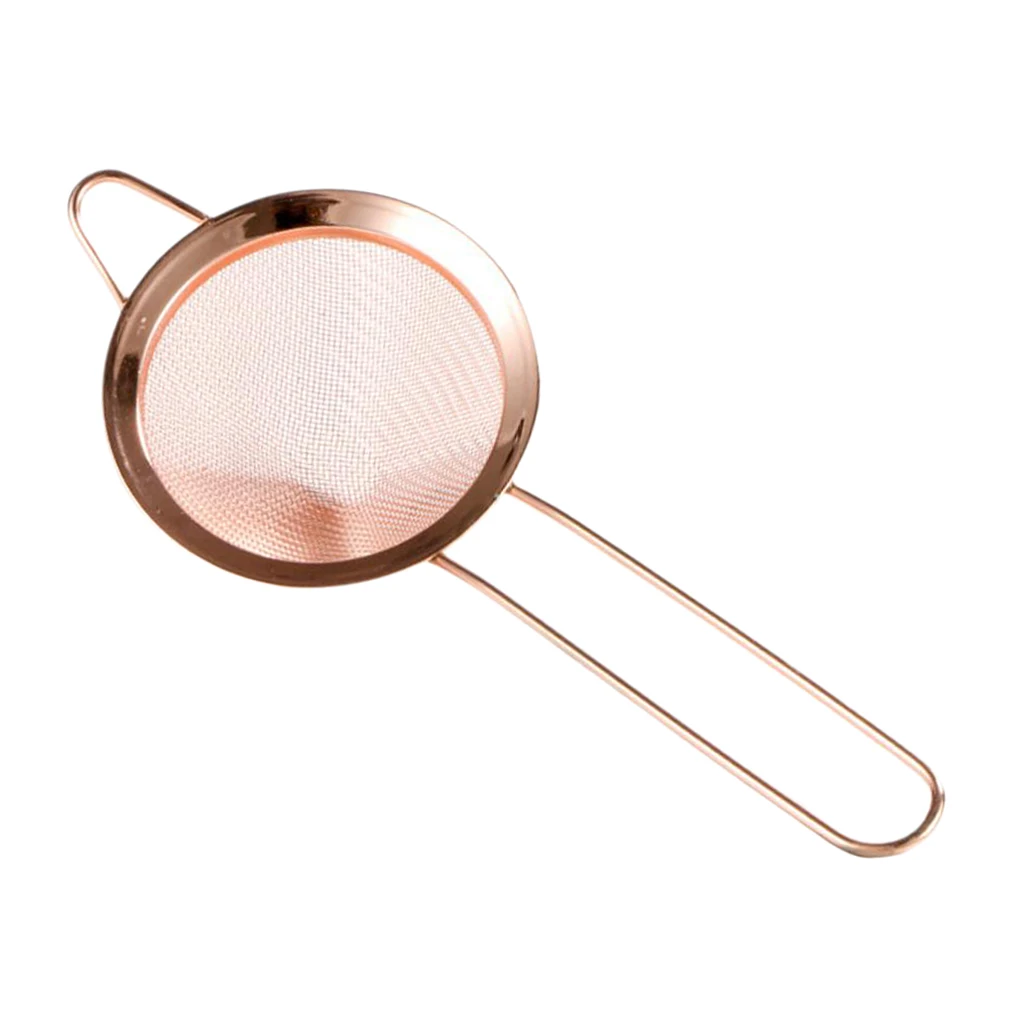 tainless Steel Mesh Oil Skimmer Soup Strainer Flour Colander Sifter Oil Skimmer Soup Strainer Flour Sieve Cocktail Strainer