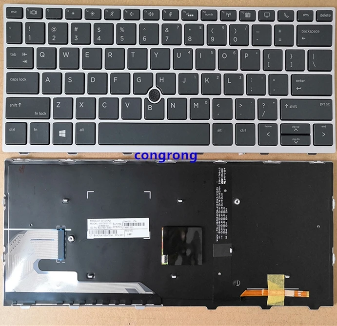 US Backlit Laptop Keyboard for HP Elitebook 830 G5 735 G5 with Mouse