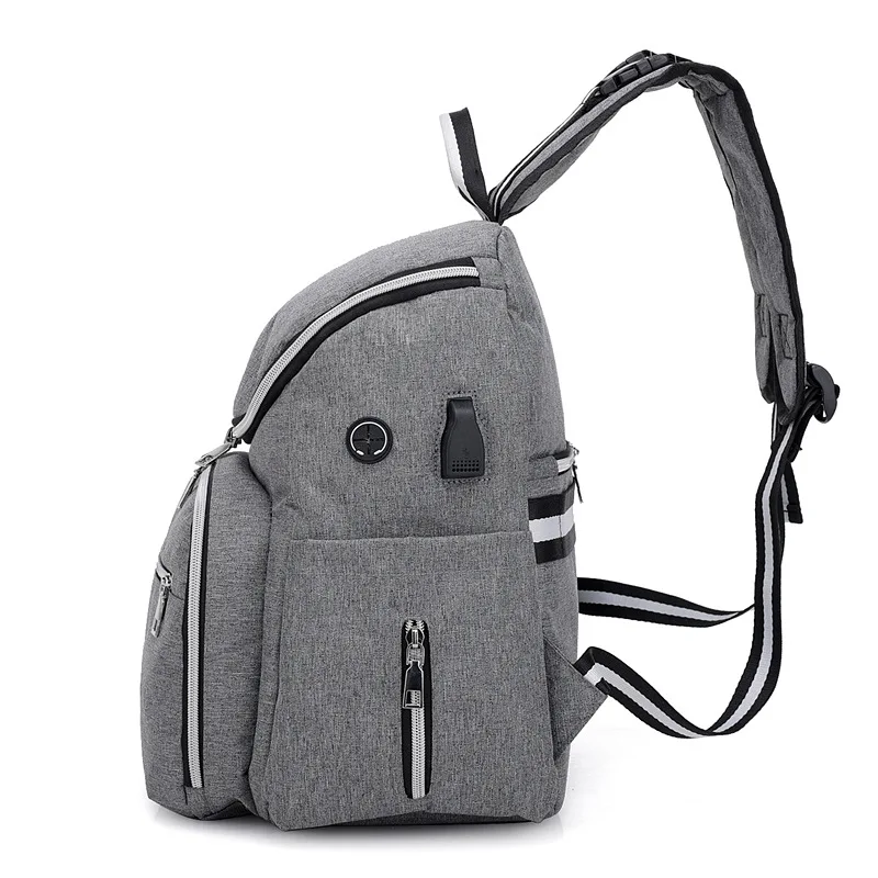 Mass USB Mommy Bag Multifunctional Baby Bottle Diaper Bag Baby Car Backpack Fashion  Shoulder Bag