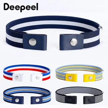 

Deepeel 30/35mmX70-110cm Polyester Elastic Band Invisible Belt Wild Rubber Band Anti-allergy Sanp Buckle Belt Accessories YB246