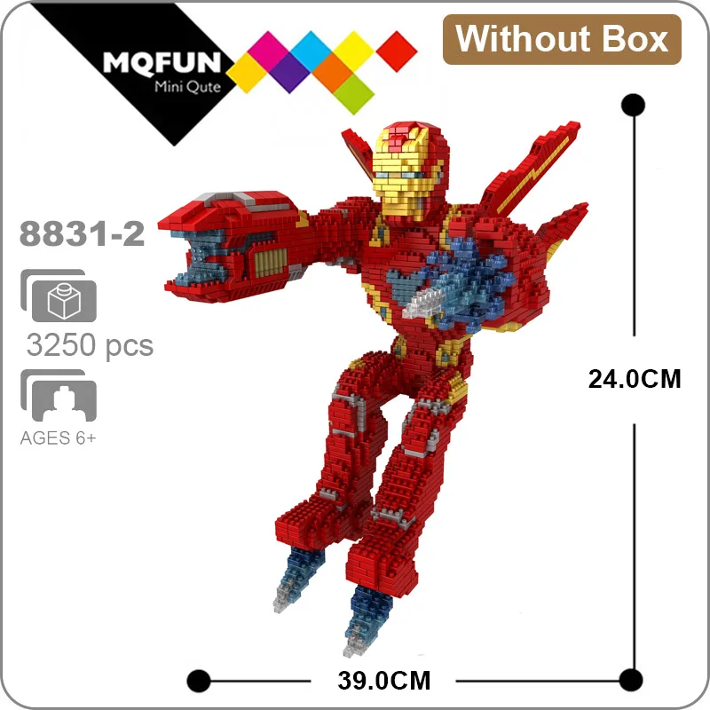 PZX фильм Marvel Мстители Человек-паук Тор Капитан Америка Железный человек супер герой строительные блоки фигурки мальчиков развивающие Подарочные игрушки - Цвет: 8831-2 Without Box