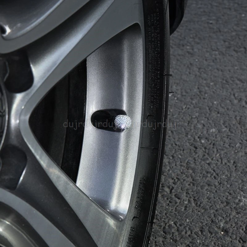 4pcs/set Car Tire Valve Caps Shining Rhinestone Dustproof Covers Universal DIY N01 19 Dropship