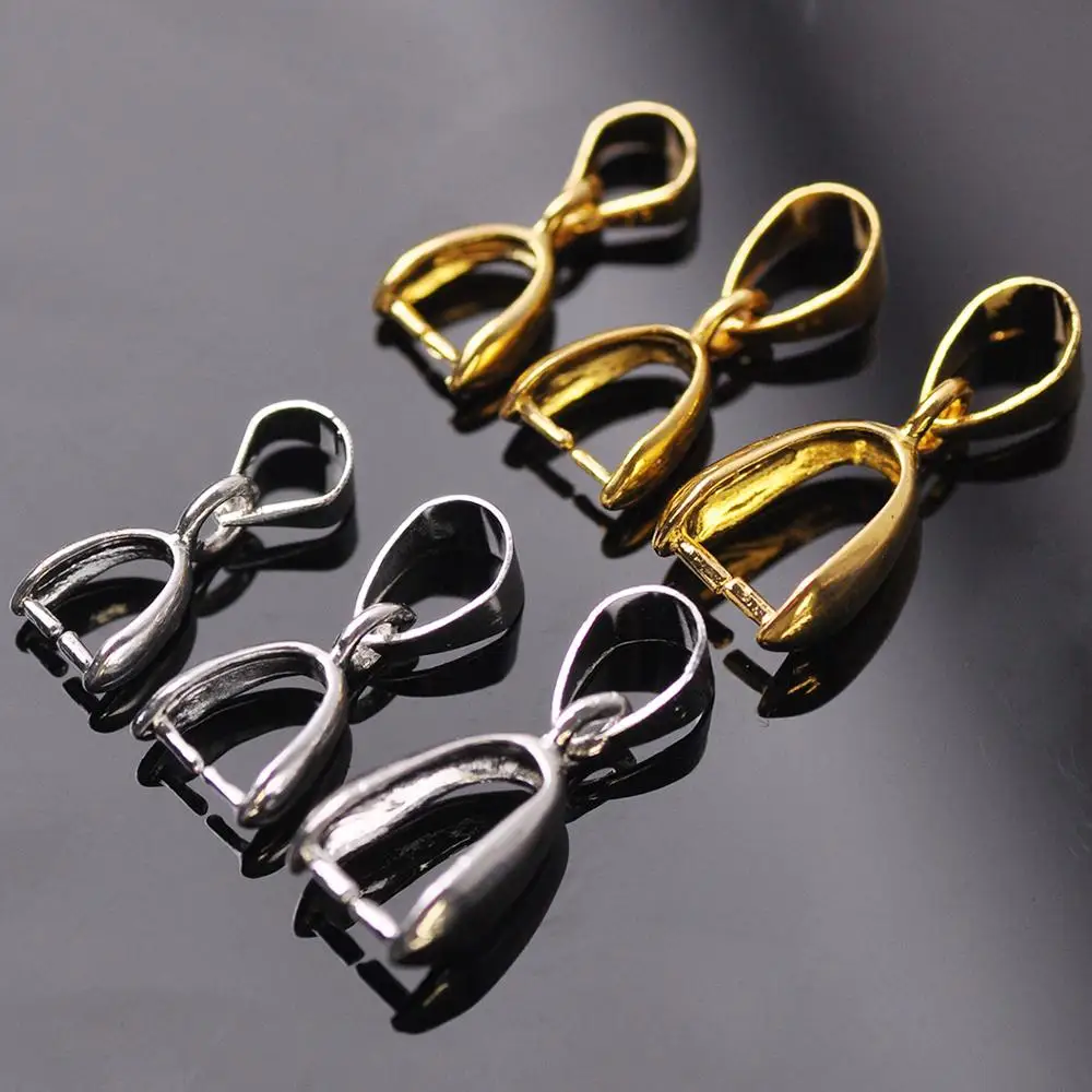 Pendant Clasps Pinch Clip Bail Charm Hooks Diy Metal Clasp Pinch